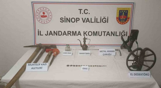 Sinopta kaçak kazı operasyonunda 1 gözaltı