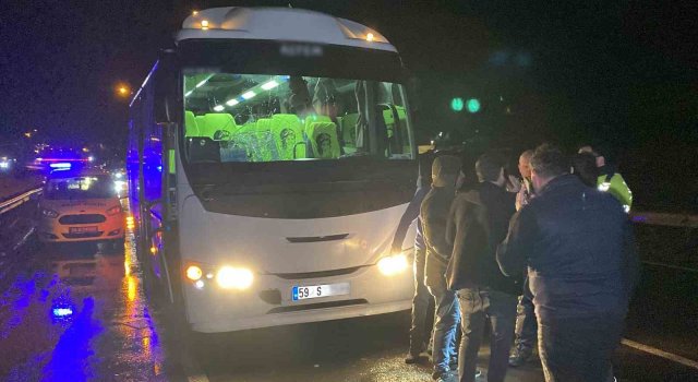 Tekirdağ’da işçi servisinin çarptığı yayanın durumu kritik