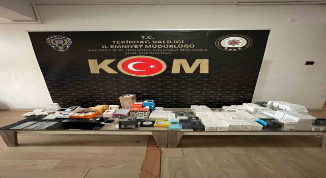 Tekirdağda kaçak elektronik cihazı operasyonu