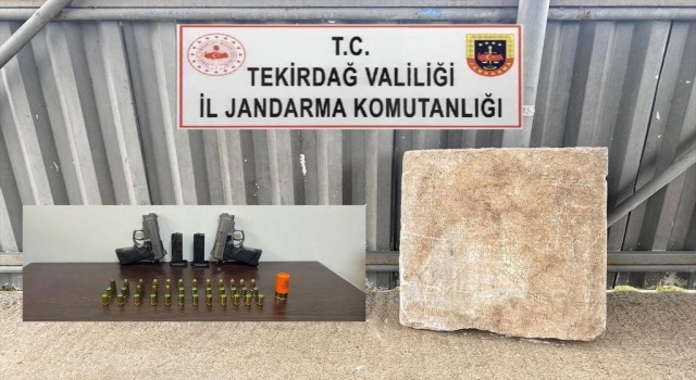 Tekirdağda taş mermer kitabe bulundu
