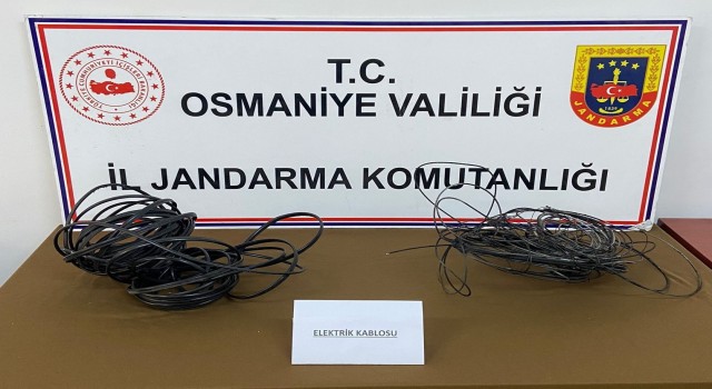 Telefon direklerinden kablo hırsızlığına tutuklama