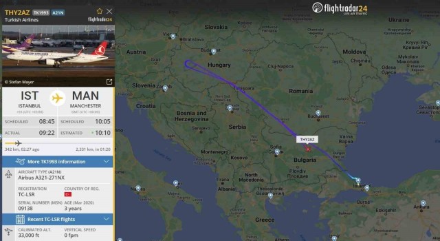 THY uçağı teknik arıza nedeniyle İstanbul Havalimanına geri döndü