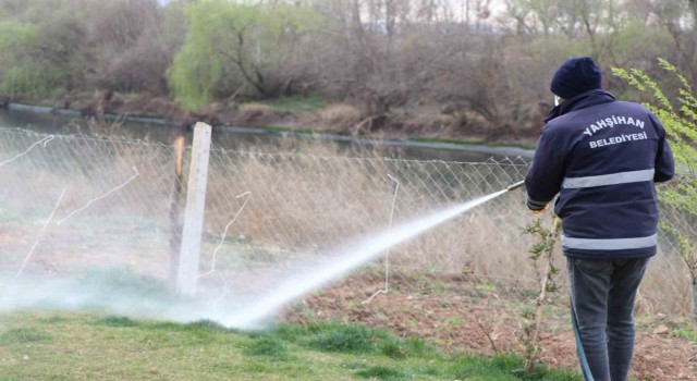 Yaahşihanda larva ilaçlaması sürüyor