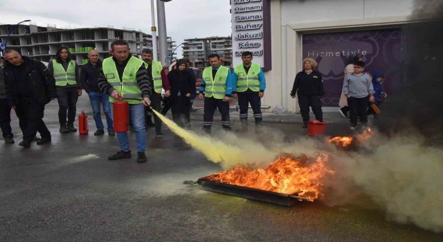Yunusemrede yangın tatbikatı