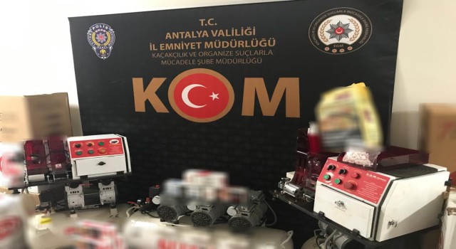 48 bin 200 adet gümrük kaçağı boş makaron ele geçirildi