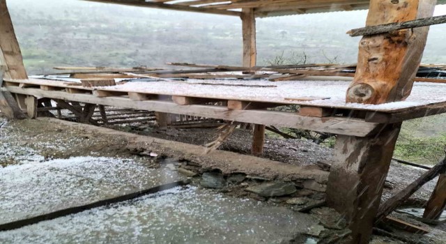 Adananın Kuzey ilçelerinde şiddetli sağanak ve dolu yağışı etkili oldu