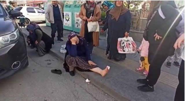 Ankarada otomobilin çarptığı kadın yaralandı