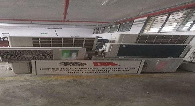 Antalyada 8 adet klima çalan 3 şüpheliden biri yakalandı