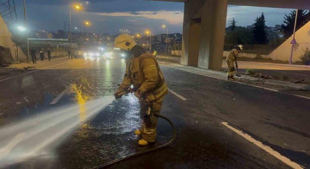 Arnavutköyde zincirleme kaza: 1 yaralı