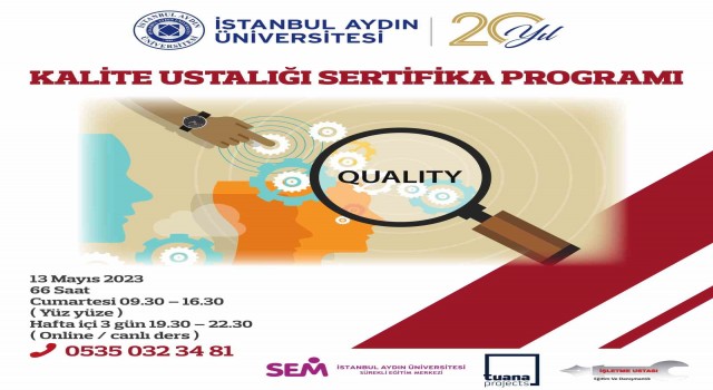 Aydın Üniversitesi kalite yöneticilerini yetiştiriyor