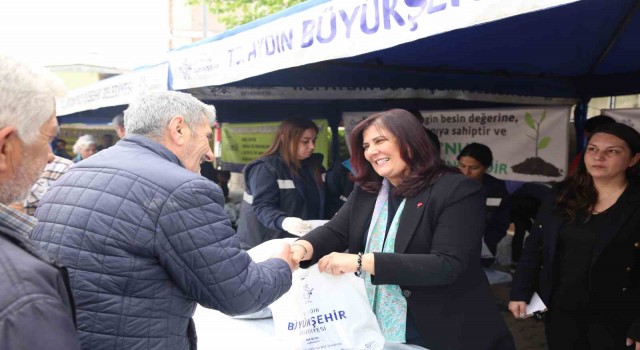 Başkan Çerçioğlu, Sultanhisar ve Atçada yerel fide dağıttı