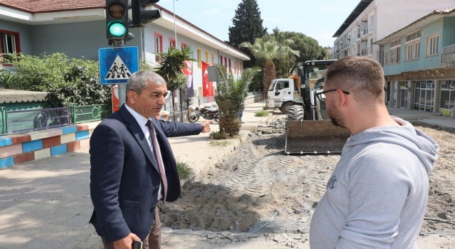 Başkan Kaplandan yol yapım çalışmalarına yakın takip