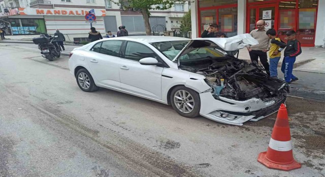 Başkentte 1 kişinin yaralandığı kaza güvenlik kamerasına yansıdı