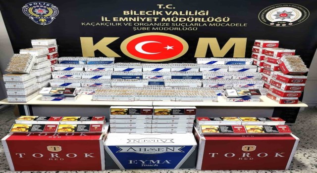 Bilecikte 2 bin 250 paket halinde toplam 51 bin adet dolu makaron ele geçirildi