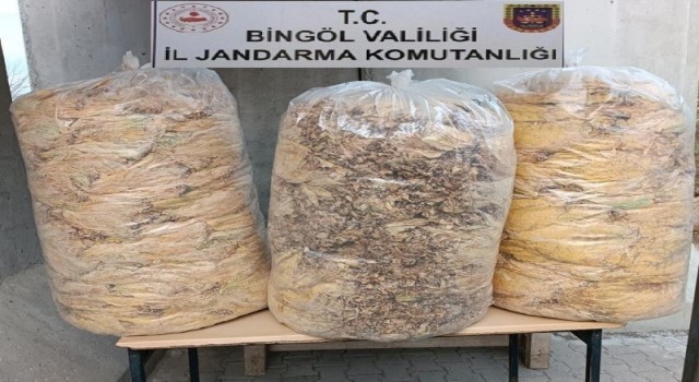 Bingölde 150 kilo yaprak tütün ele geçirildi