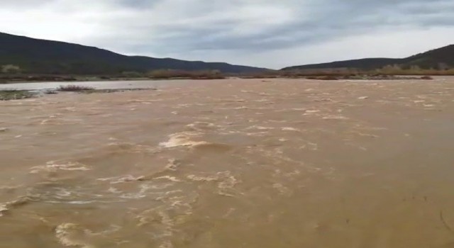 Bingölde iki gündür devam eden sağanak dereleri coşturdu
