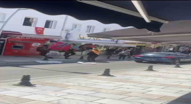 Bodrum çarşısında panik anları