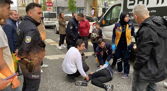 Çorluda korkutan kaza: O anlar kameraya yansıdı