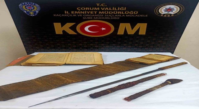 Çorum polisinden tarihi eser operasyonu