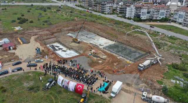 Denizlinin en büyük içme suyu deposunun temeli atıldı