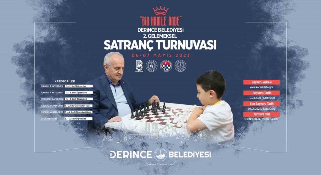 Derincede satranç heyecanı yaşanacak