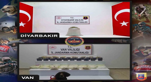 Diyarbakır ve Vanda toplam 47 kilo uyuşturucu ele geçildi