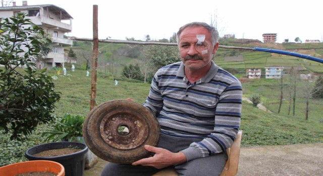 El arabası lastiğine hava basarken canından oluyordu