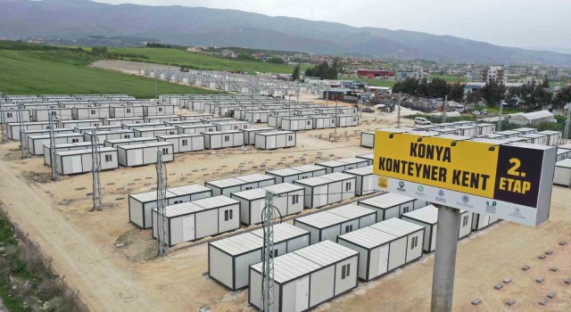 Hataydaki Konya konteyner kentin ikinci etabı hızla tamamlanıyor