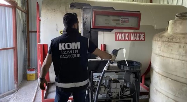 İzmirde 44 ton kaçak akaryakıt ele geçirildi