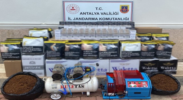 Kaçak sigara imalathanesine jandarma baskını