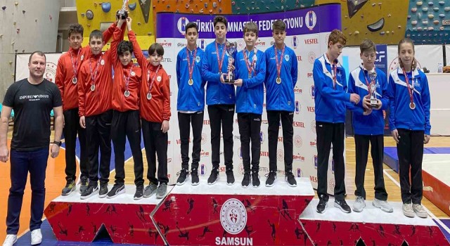 Karatayın trampolin cimnastik takımı 1. oldu
