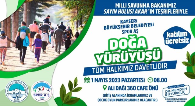 Kayseri Büyükşehirden Doğa Yürüyüşü
