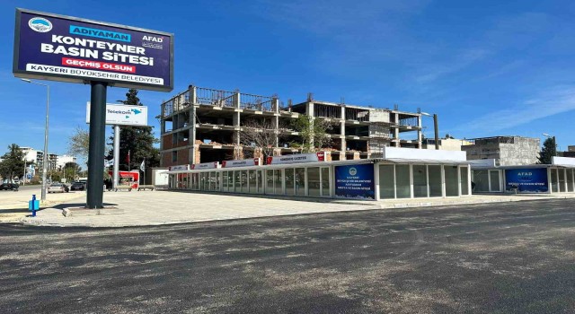 Kayseri Büyükşehirin Adıyaman Konteyner Basın Sitesi tamamlandı