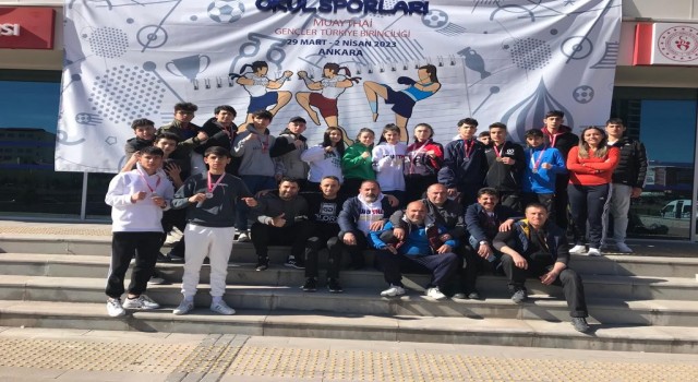 Kayseri Muaythai Lise Takım Türkiye Şampiyonasından 3 birincilik ile döndü