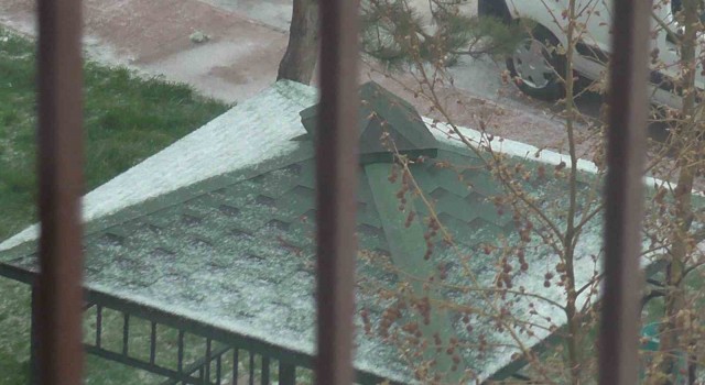 Konyada dolu yağışı ardından güneşli hava