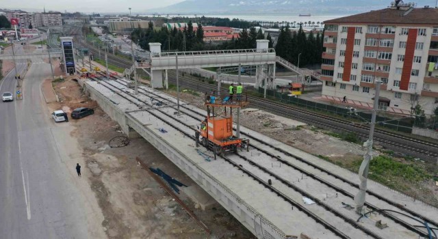 Kuruçeşmeye uzanacak tramvay hattında ray imalatı tamamlandı