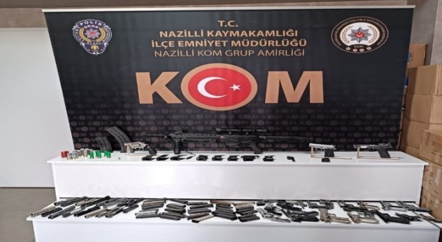 Nazillide silah operasyonu: 1 tutuklama