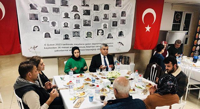 Osmaniye'de Deprem şehidi öğretmen yakınları iftarda buluştu