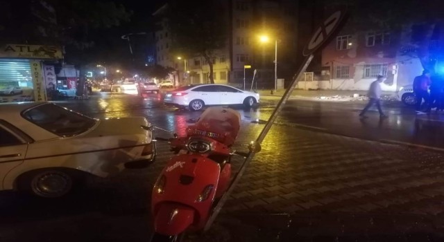 Otomobil ile motosiklet çarpıştı: 1 yaralı