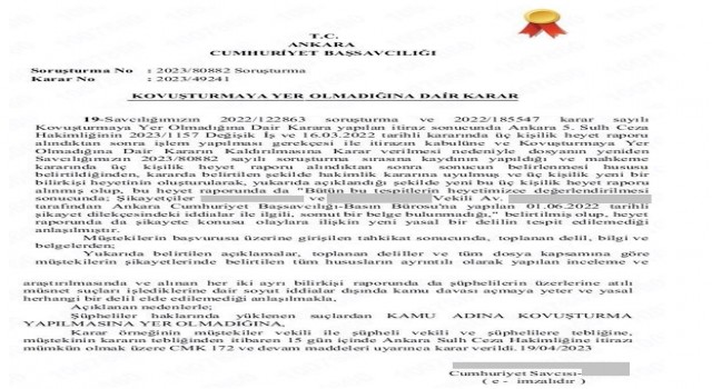 Özçelik-İşten soruşturma açıklaması