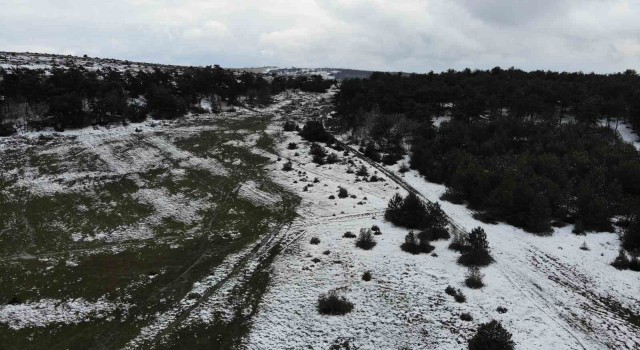 (ÖZEL) Eskişehirde Nisan ayında kar sürprizi