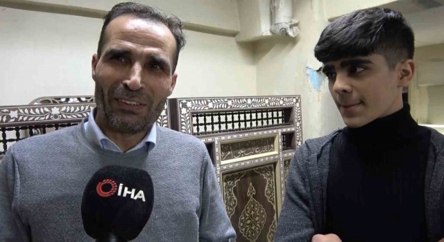 (Özel) Savaştan kaçan sedefkar, baba mesleğine Türkiyede devam ediyor