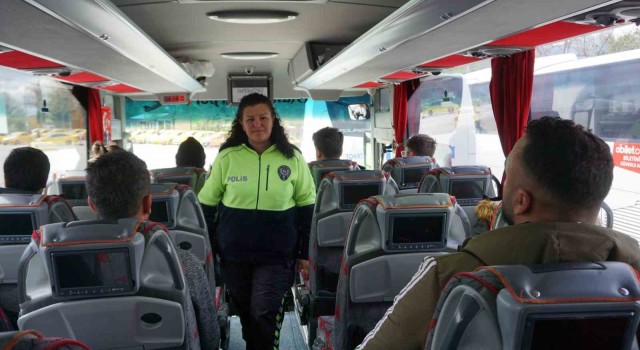 Polis ekiplerinden bayram öncesi emniyet kemeri denetimi