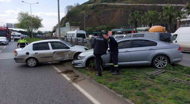 Samsunda zincirleme trafik kazası: 1 yaralı