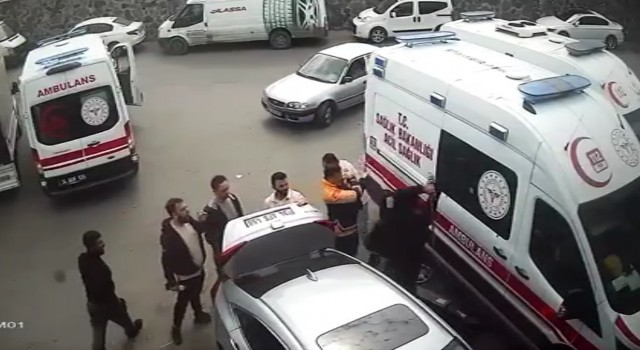 Sanayi sitesinde levyeli saldırı kamerada