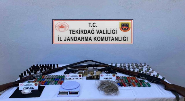 Tekirdağda silah ve uyuşturucu operasyonu