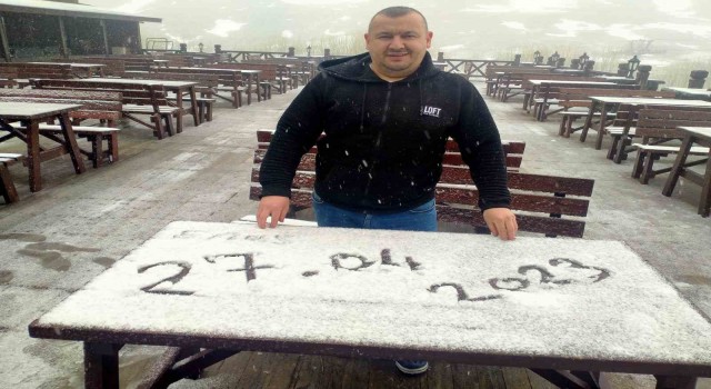 Uludağda nisan ayında kar sürprizi