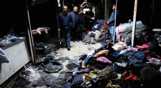 VATSO Başkanı Kandaşoğlundan dükkanları yanan pazar esnafına ziyaret