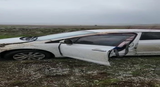 Yağan dolu kazaya neden oldu, o anlar telefon kamerasına yansıdı