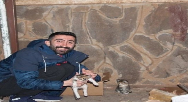 Yavru kediyi boğulmaktan kurtardı